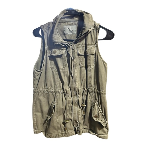 Vanity Olive Green Utility Vest size small - Picture 6 of 6